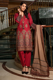 2369-ETHNIC-CHEVRON EMBROIDERED KHADDAR UNSTITCHED