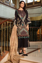 2371-EBONY-STREAKS EMBROIDERED KHADDAR UNSTITCHED