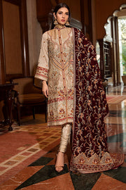 2375-FOLK-GRANDEUR EMBROIDERED SILK UNSTITCHED