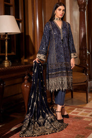 2377-ONYX-DUSKE EMBROIDERED SILK UNSTITCHED