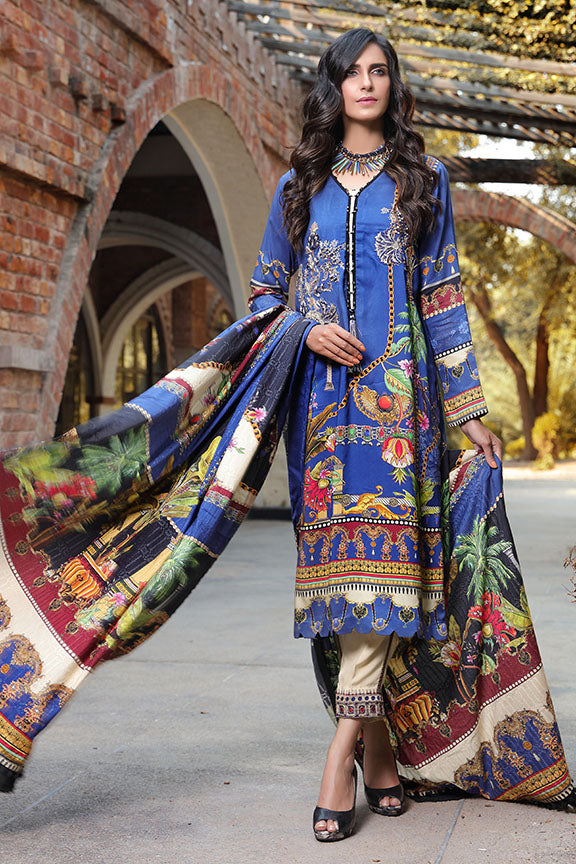 2403-MOON-MIST DIGITAL PRINTED LINEN STITCHED