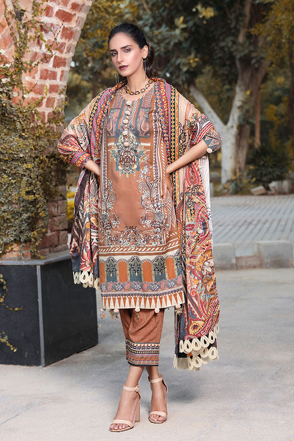 2404-COPPER-GLOW DIGITAL PRINTED LINEN STITCHED