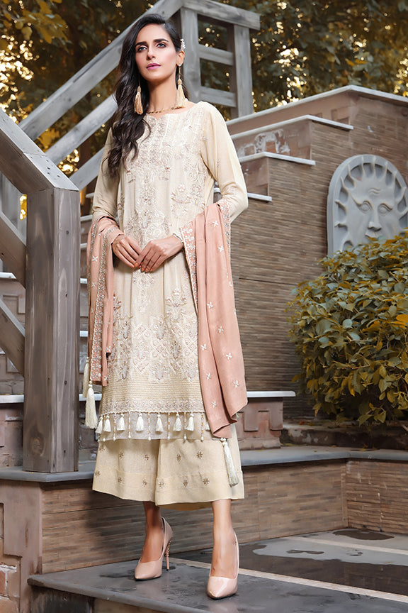 2406-SYLVAN-TAUPE EMBROIDERED KARANDI UNSTITCHED