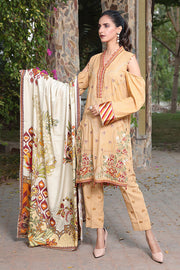 2407-RUSTIC-NOTCH EMBROIDERED KARANDI UNSTITCHED