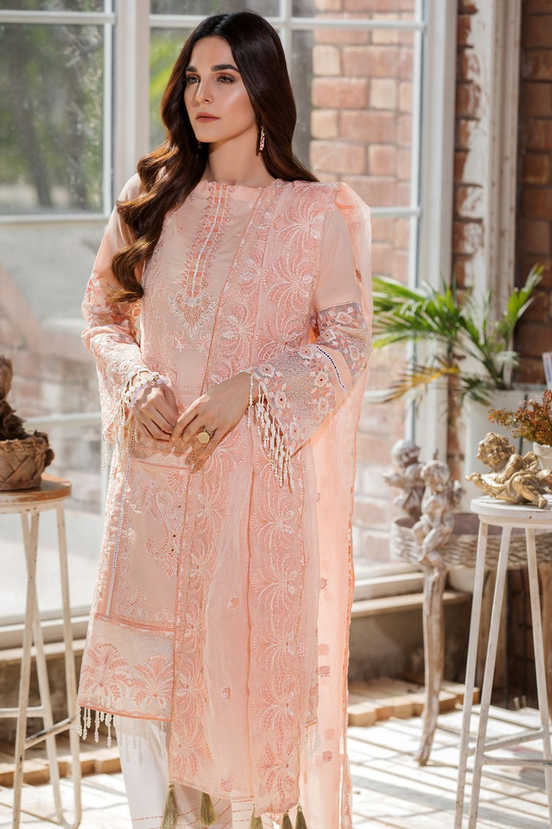 2444-SOFT-AMBER EMBROIDERED LAWN UNSTITCHED