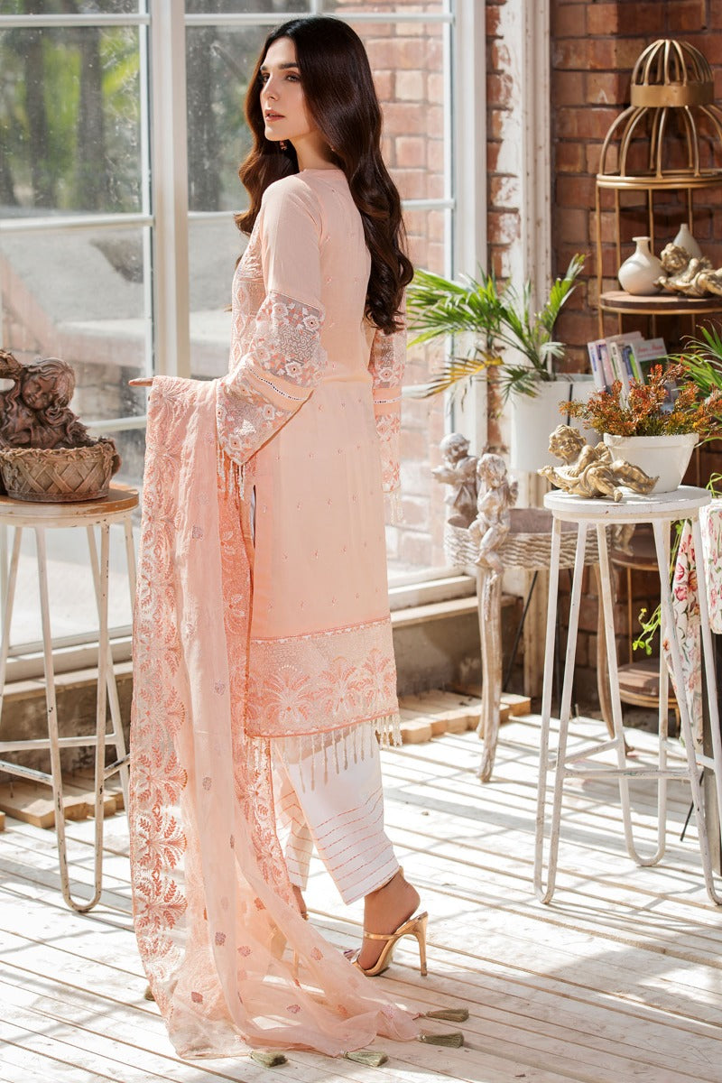 2444-SOFT-AMBER EMBROIDERED LAWN UNSTITCHED