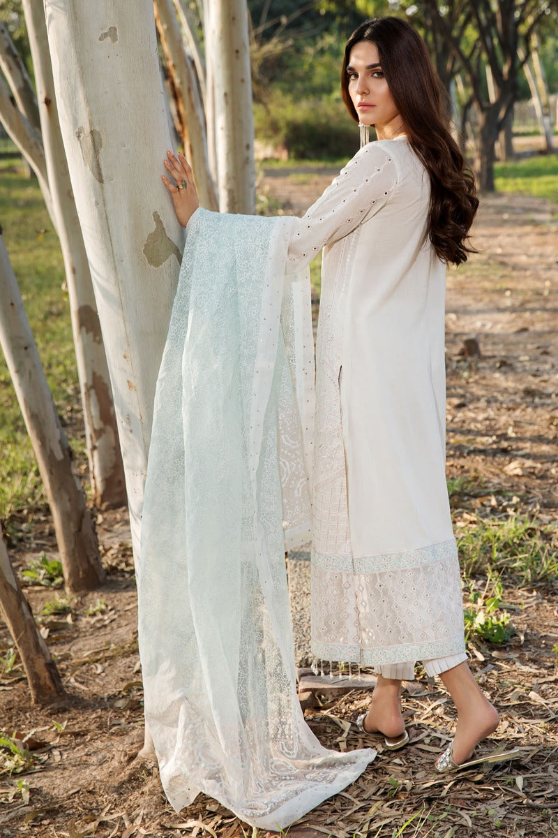 2445-GREY-NURSE EMBROIDERED LAWN UNSTITCHED