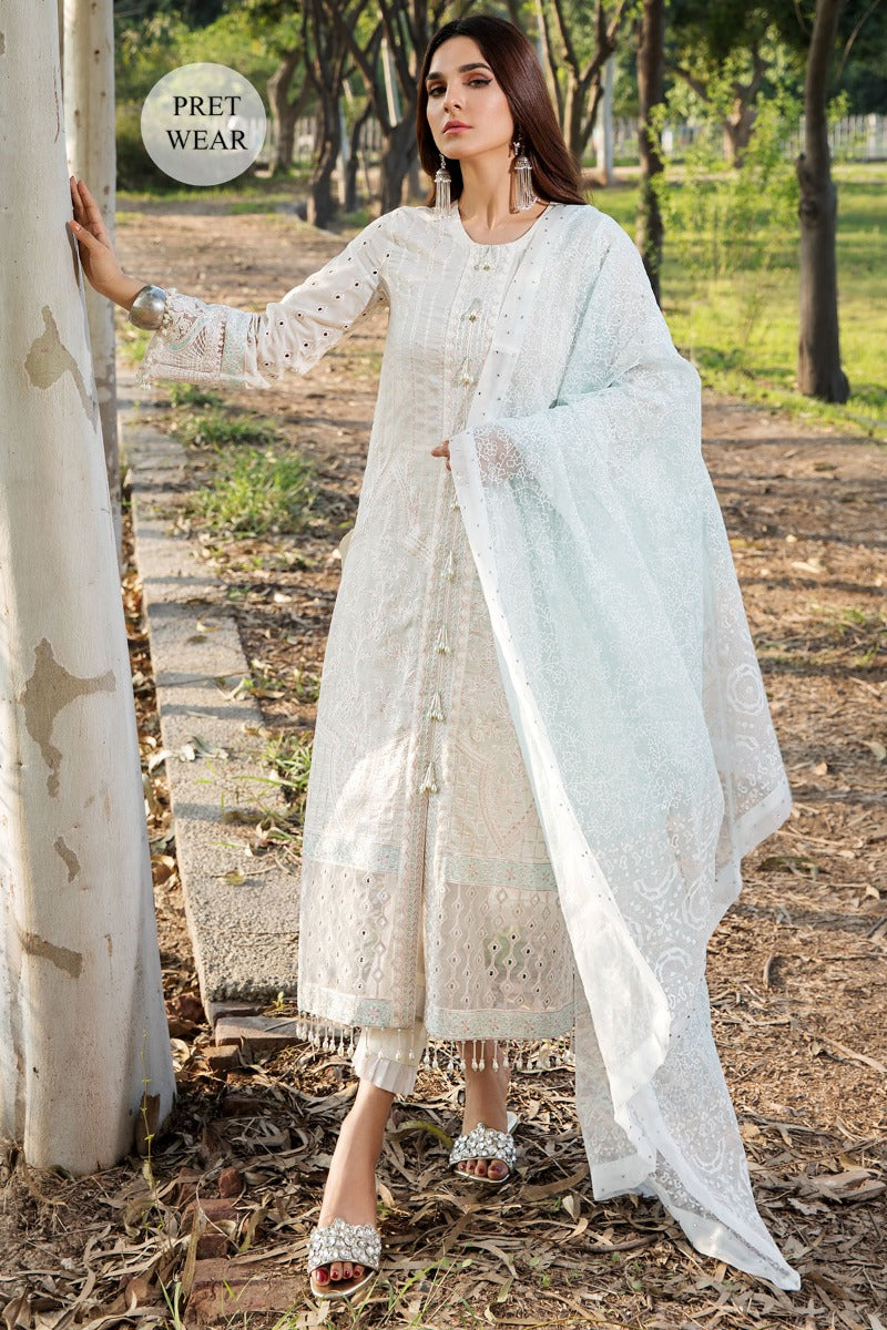 2445-GREY-NURSE EMBROIDERED LAWN STITCHED