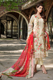 2449-YELLOW-MIST EMBROIDERED LAWN UNSTITCHED