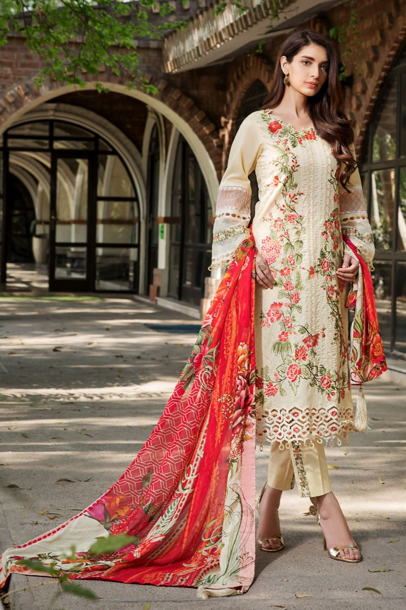 2449-YELLOW-MIST EMBROIDERED LAWN UNSTITCHED