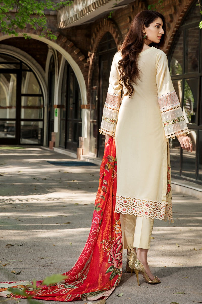 2449-YELLOW-MIST EMBROIDERED LAWN UNSTITCHED