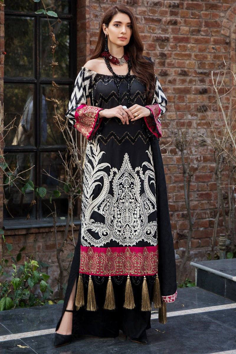 2450-BLACK-ELEGANCE EMBROIDERED LAWN UNSTITCHED