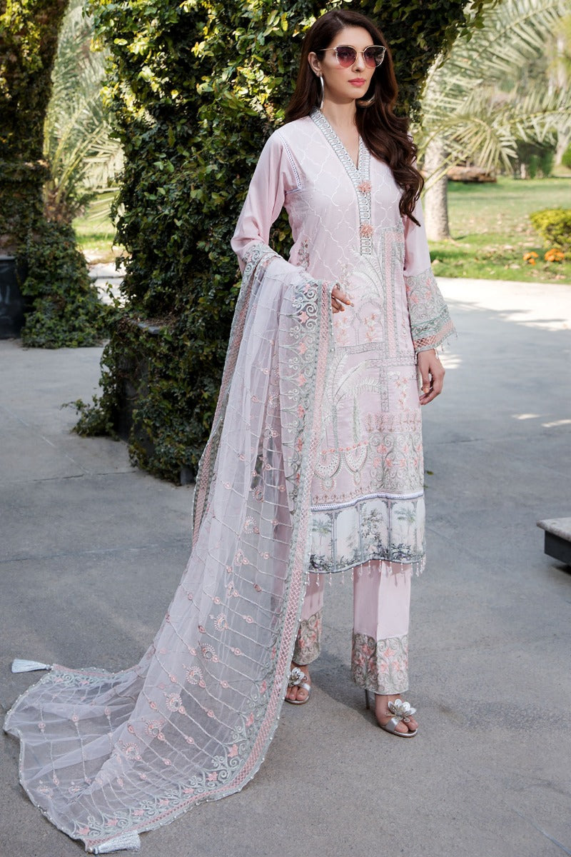 2452-POWDER-PINK EMBROIDERED LAWN UNSTITCHED