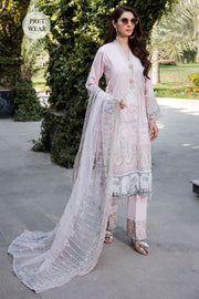 2452-POWDER-PINK EMBROIDERED LAWN STITCHED