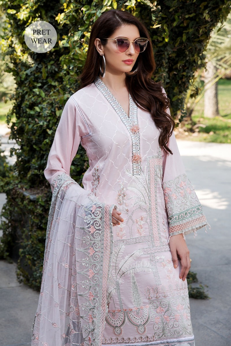 2452-POWDER-PINK EMBROIDERED LAWN STITCHED