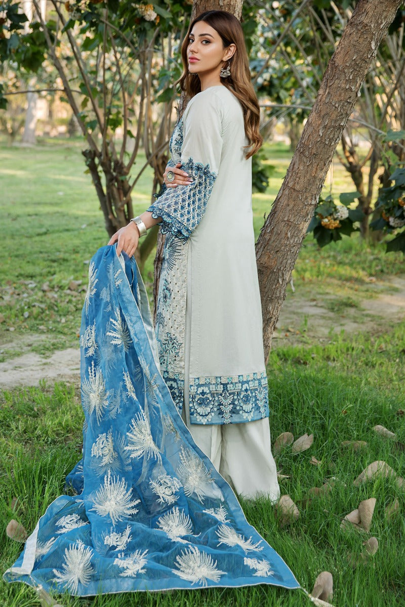 2455-QUILL-GREY EMBROIDERED LAWN UNSTITCHED