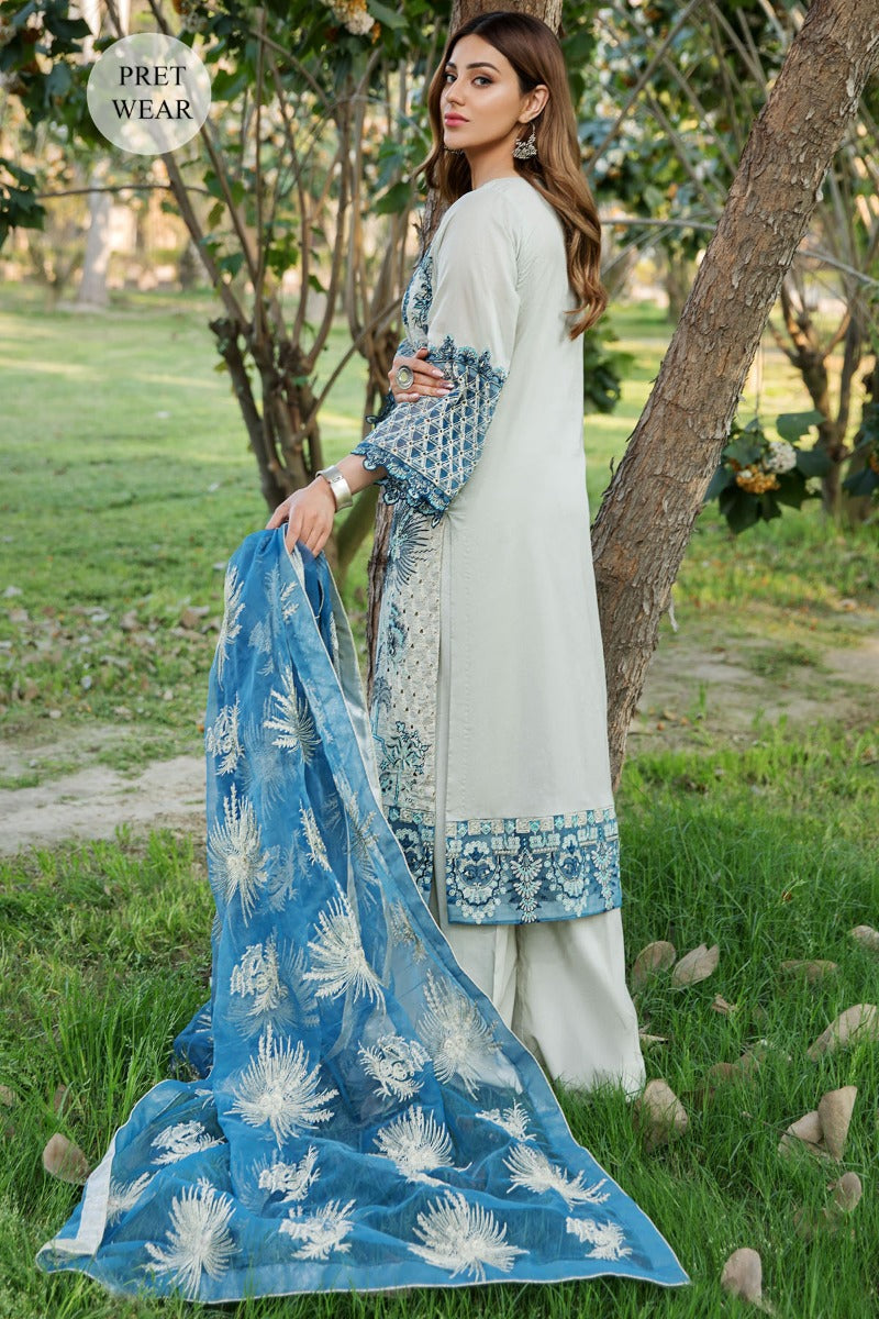 2455-QUILL-GREY EMBROIDERED LAWN STITCHED