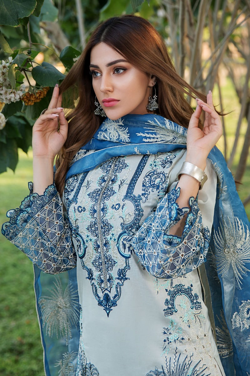 2455-QUILL-GREY EMBROIDERED LAWN UNSTITCHED