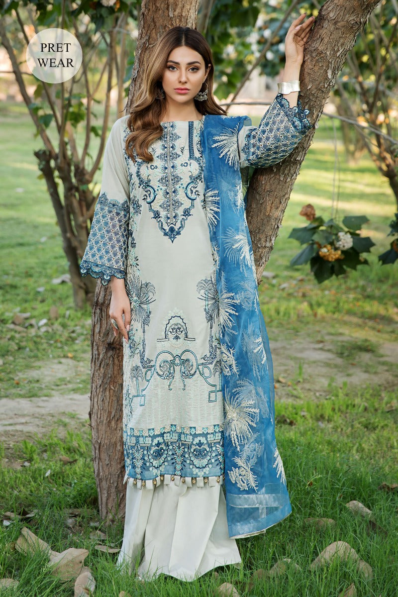 2455-QUILL-GREY EMBROIDERED LAWN STITCHED