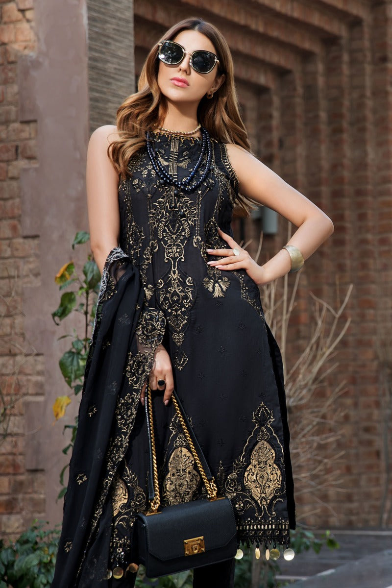 2456-BLACK-JEWEL EMBROIDERED LAWN UNSTITCHED