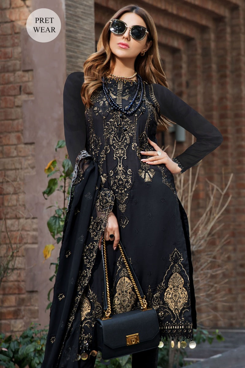 2456-BLACK-JEWEL EMBROIDERED LAWN STITCHED