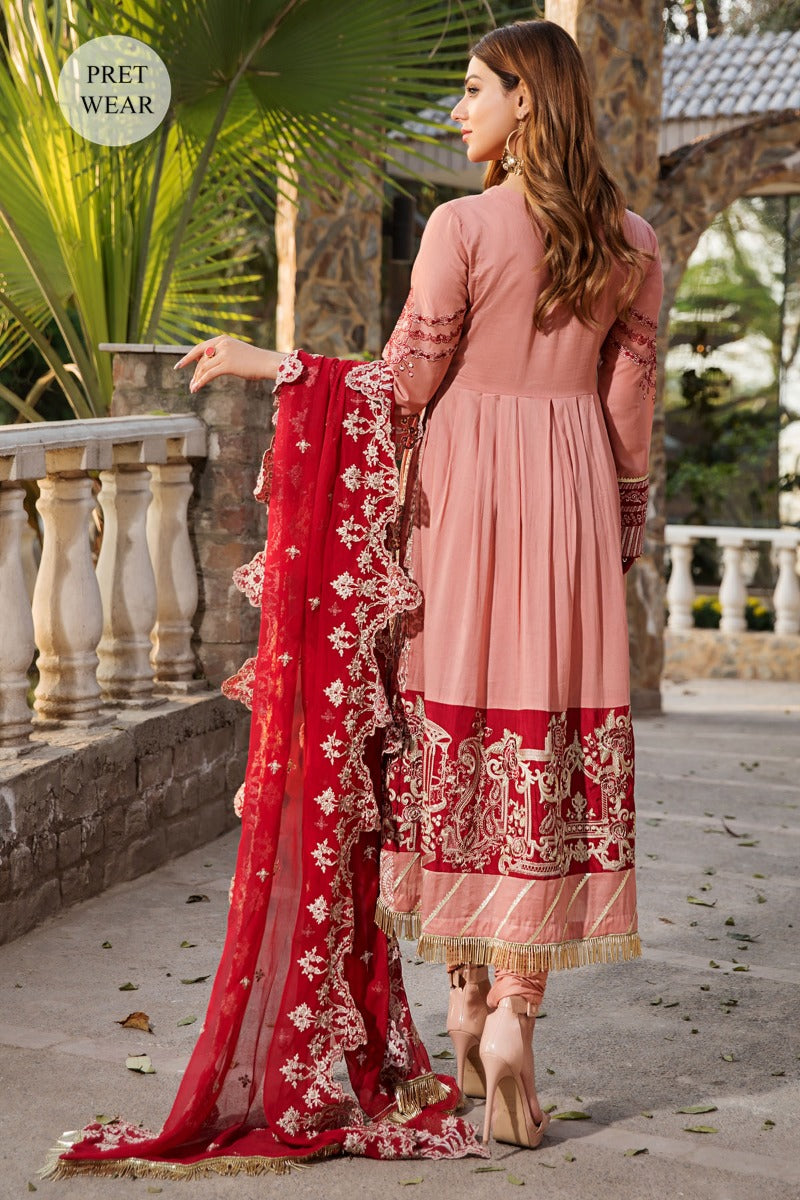 2457-WAX-FLOWER EMBROIDERED LAWN STITCHED