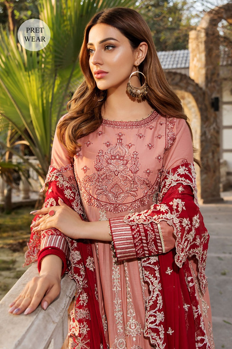 2457-WAX-FLOWER EMBROIDERED LAWN STITCHED