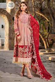 2457-WAX-FLOWER EMBROIDERED LAWN STITCHED