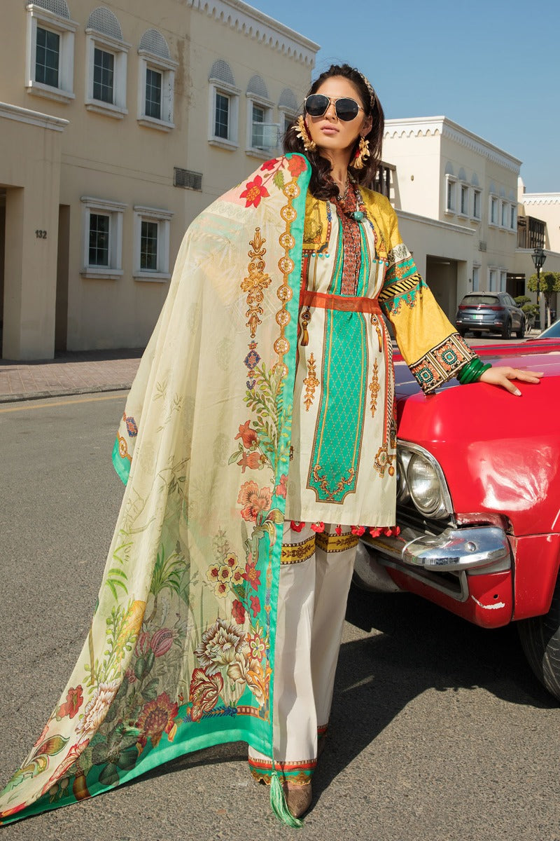 2515-GOLD-SAND DIGITAL PRINTED LAWN UNSTITCHED