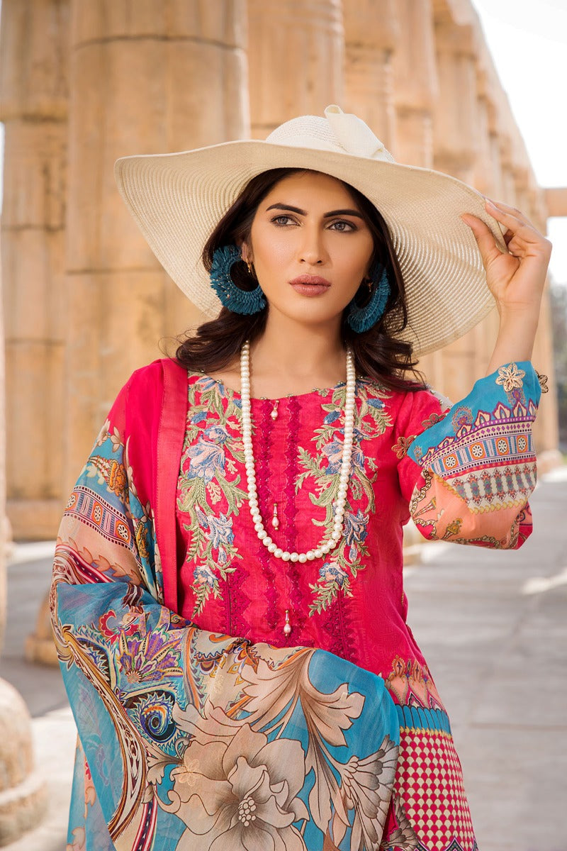 2518-FRENCH-ROSE DIGITAL PRINTED LAWN UNSTITCHED