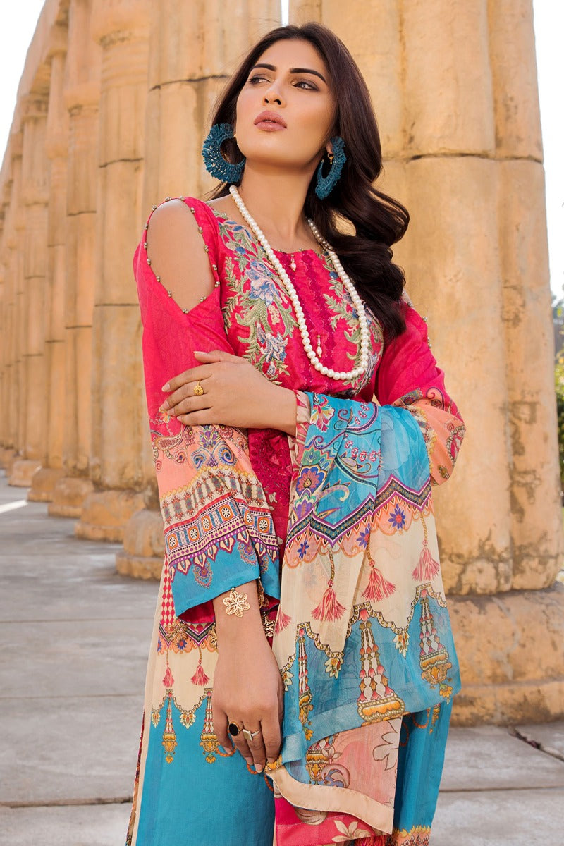 2518-FRENCH-ROSE DIGITAL PRINTED LAWN UNSTITCHED