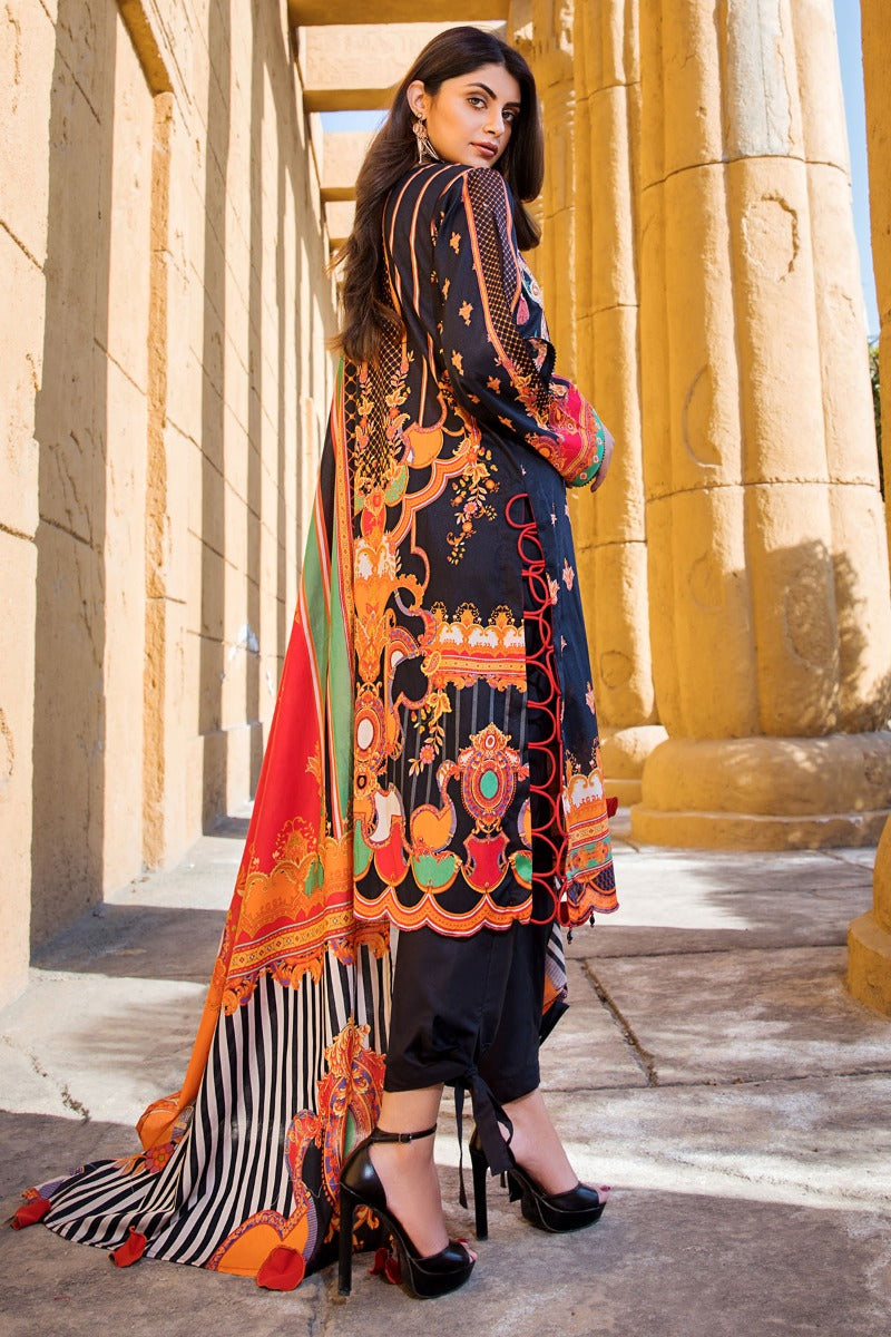 2525-CLASSIC-BLACK DIGITAL PRINTED LAWN UNSTITCHED