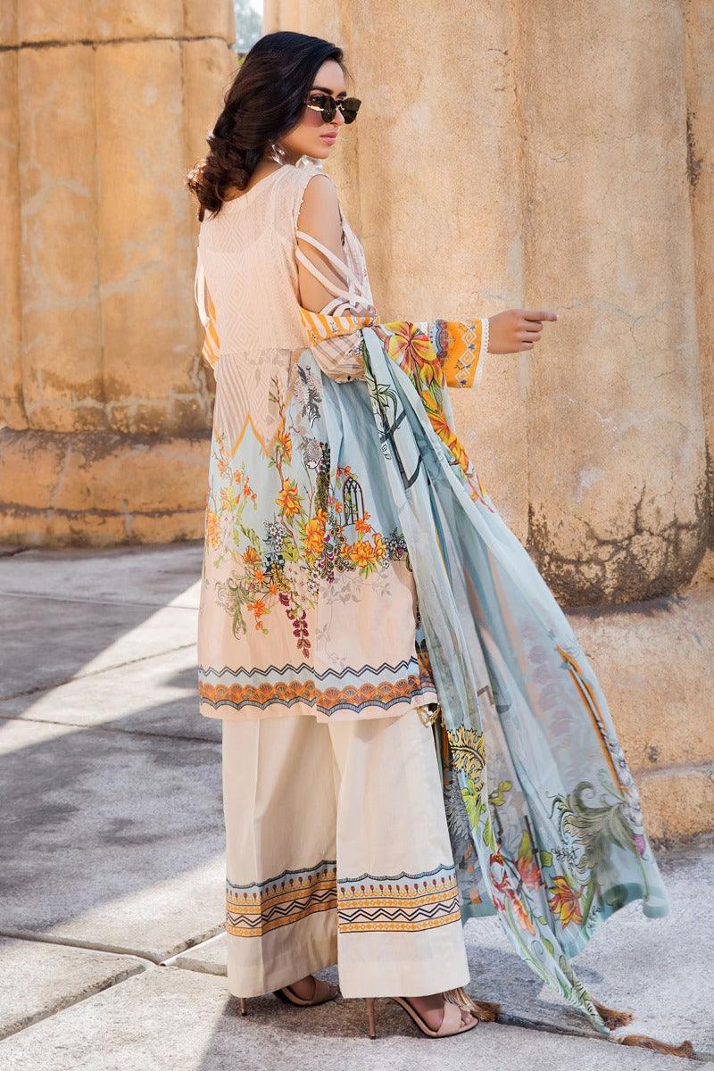 2528-MAJ-BEIGE DIGITAL PRINTED LAWN UNSTITCHED