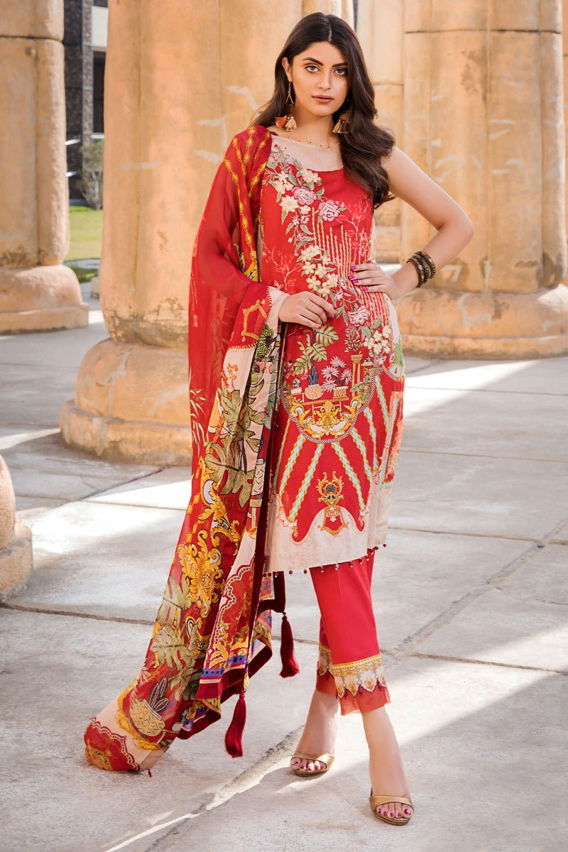 2529-ROMAN-GLEAM DIGITAL PRINTED LAWN UNSTITCHED