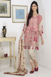 1731-OFF-WHITE EMBROIDERED CRINKLE CHIFFON UNSTITCHED