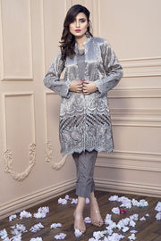 1741-MINK EMBROIDERED JAMAVAR UNSTITCHED