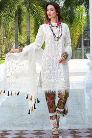 2052-PEARL-WHITE EMBROIDERED LAWN UNSTITCHED