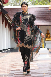 2057-BLACK EMBROIDERED LAWN UNSTITCHED