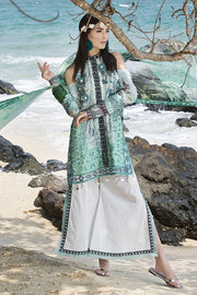 2058-AQUA-MARINE EMBROIDERED LAWN UNSTITCHED