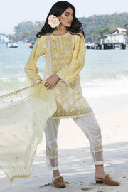2059-LEMON-YELLOW EMBROIDERED LAWN UNSTITCHED