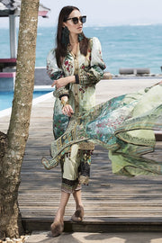 2062-TROPICAL-GREEN EMBROIDERED LAWN UNSTITCHED