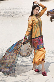 2066-CANARY YELLOW EMBROIDERED LAWN UNSTITCHED