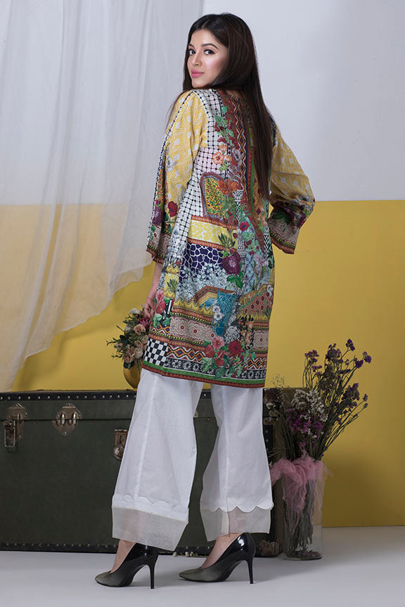 2091-PRINT-A EMBROIDERED LAWN STITCHED