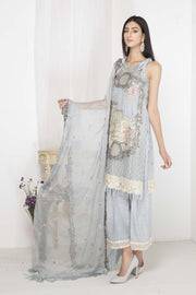 2105-AIRY BLUE EMBROIDERED CRINKLE CHIFFON UNSTITCHED