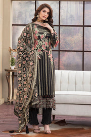 2145-COAL-BLACK EMBROIDERED CRINKLE CHIFFON UNSTITCHED