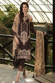 2154-COFFEE-BROWN EMBROIDERED BEMBERG CHIFFON UNSTITCHED