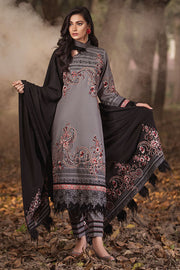 2164-DIOR-GREY EMBROIDERED KHADDAR UNSTITCHED