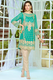 2179-EMERALD EMBROIDERED COTTON NET STITCHED