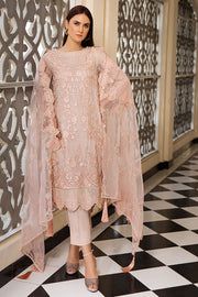 2184-LACEY-PINK EMBROIDERED BEMBERG CHIFFON UNSTITCHED