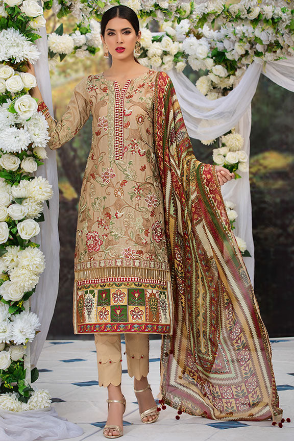 2214-REGAL-KANTHA EMBROIDERED LAWN UNSTITCHED